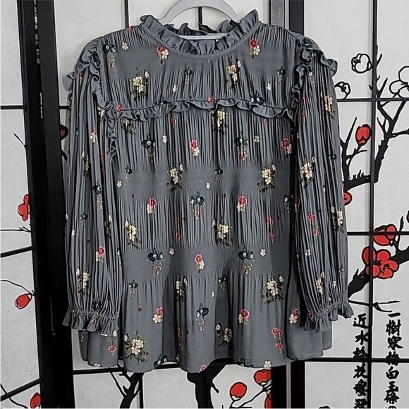 Ted Baker Horili Oracle Pleated Top - Picture 3 of 4